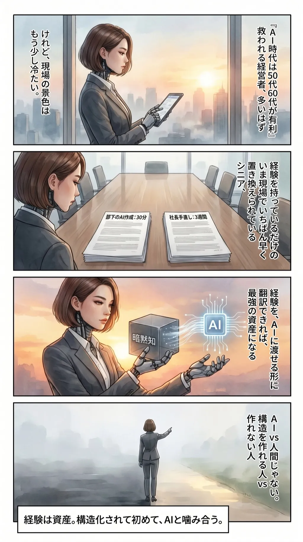 AI時代にシニアの経験を構造化能力として資産化する考え方を示すブログアイキャッチ